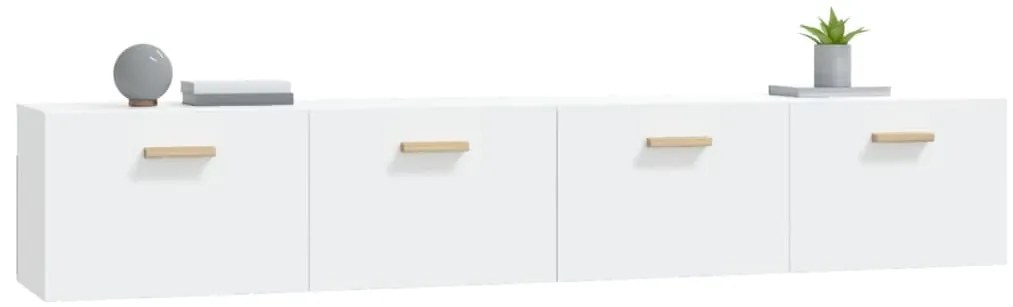 Armários parede 2pcs 100x36,5x35 cm derivados de madeira branco