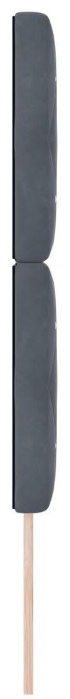 Cabeceira vidaXL Com Botão de Cristal Tuftado Cinza Escuro 80 cm Velud