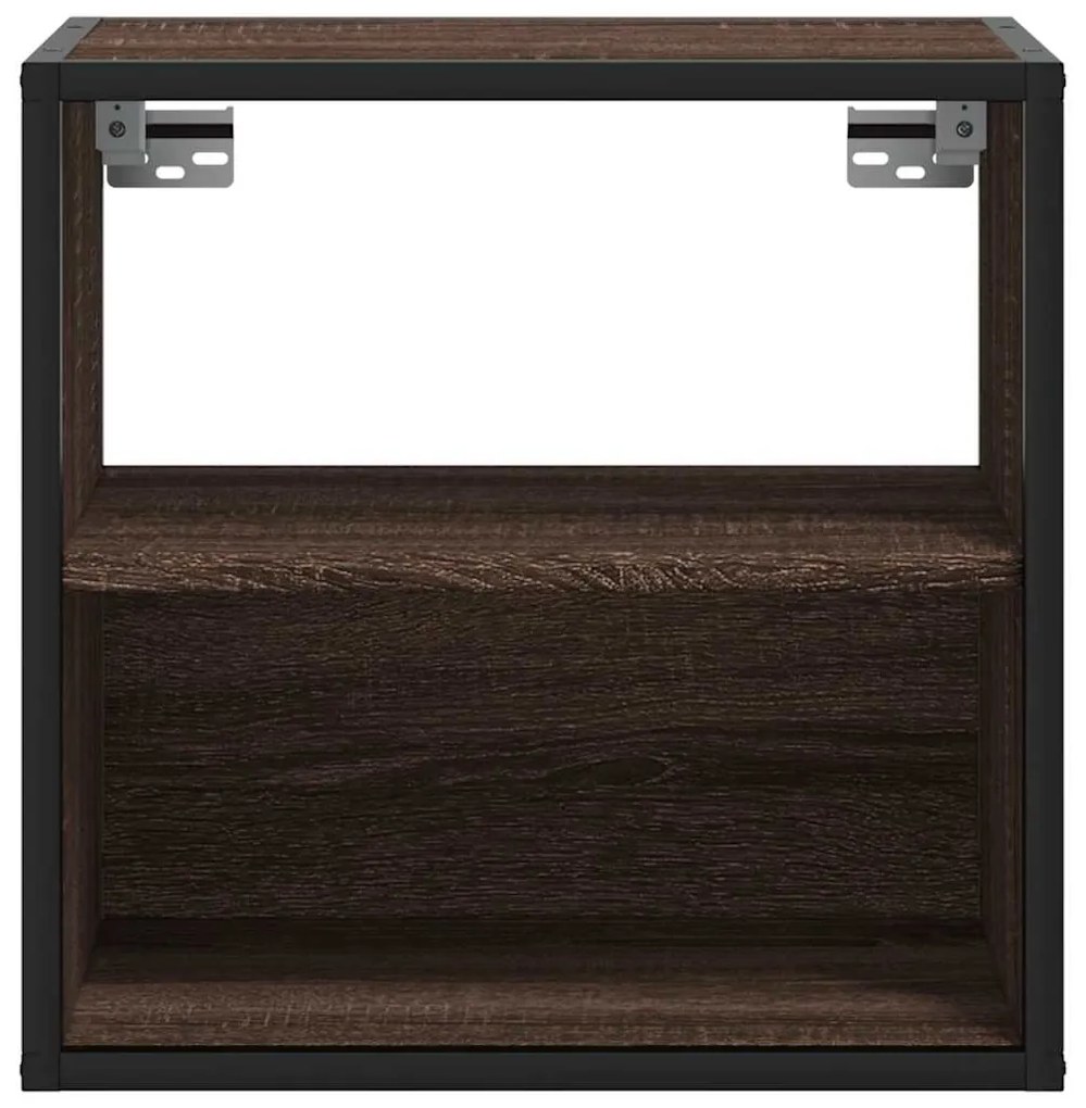 Mesa de cabeceira de parede 40x31x39,5 cm carvalho castanho
