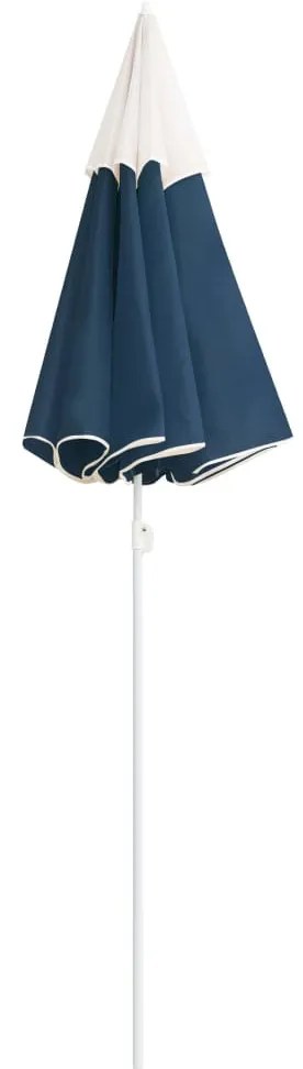 Guarda-sol de jardim com poste de aço 180 cm azul