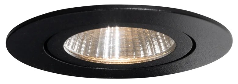 Conjunto de 6 focos embutidos pretos 6,8cm Incl. LED 750 lm Regulável IP23 - Gaius