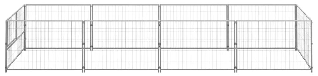 Canil para cães 4 m² aço prateado