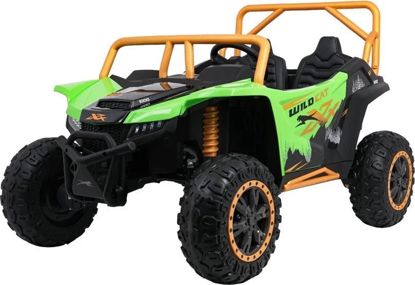 Buggy elétrico para Crianças 24V, 4x4 Arctic Cat WILDCAT XX, 2 Lugares Rodas Espuma EVA, assento couro ecológico verde