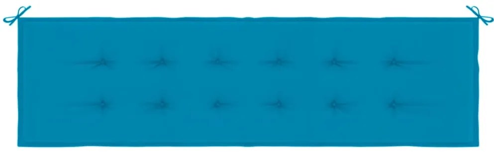 Almofadão p/ banco de jardim 180x50x3 cm tecido oxford azul