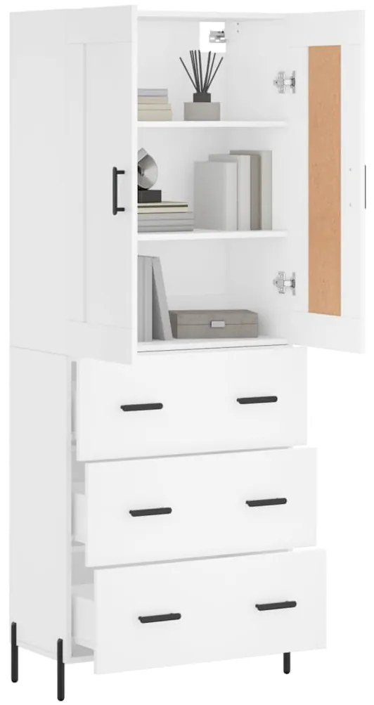 Armário alto 69,5x34x180 cm derivados de madeira branco