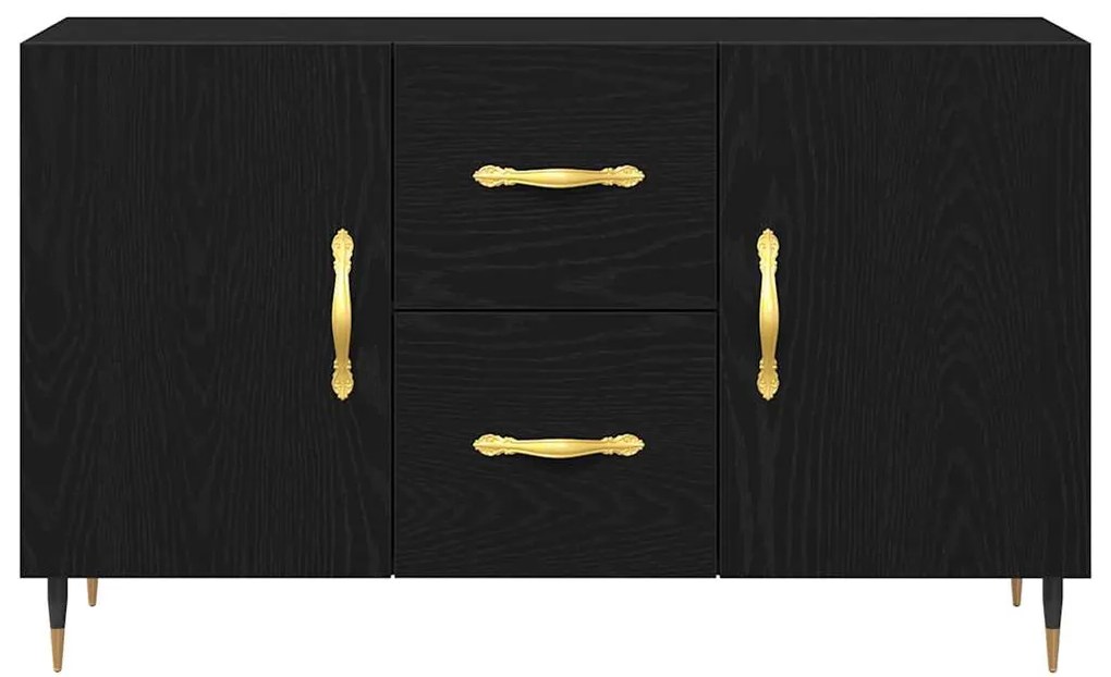 Aparador Preto Carvalho 100x36x60 cm Madeira Sintética