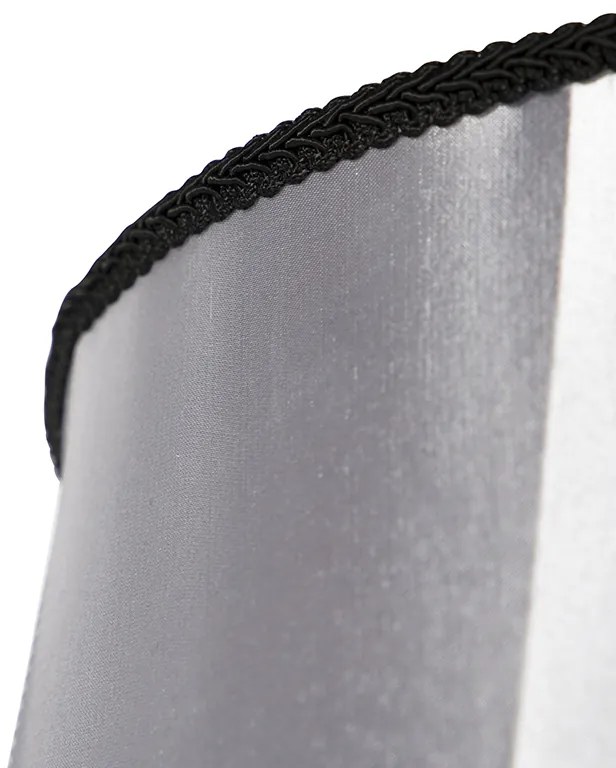 Abajur de Seda Preto com Cinza 45 cm - Granny