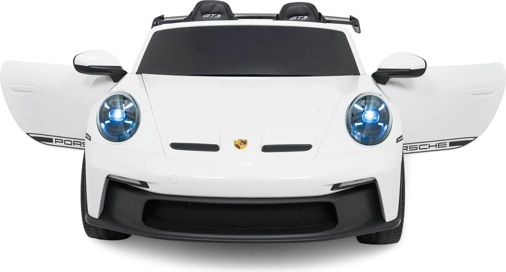 Carro elétrico para Crianças 3 a 9 anos, 24V 4x4 2 lugares Porsche 911 GT 3 MP4 Branco