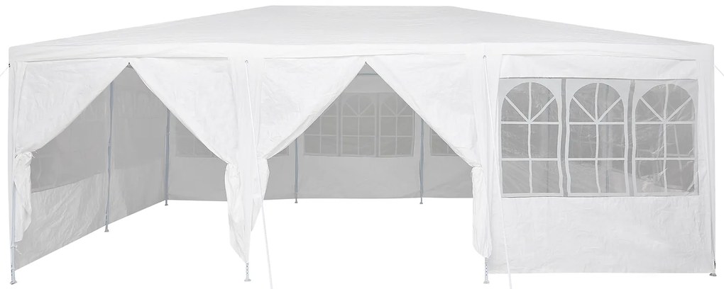 Tenda para Festa com 10 Laterais Branca 6x4 m PE