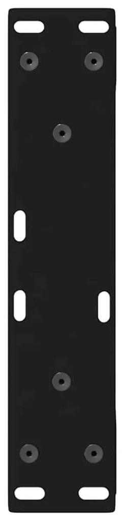 Pés para mesa de centro 2 peças preto 28x(42-43,3) cm aço
