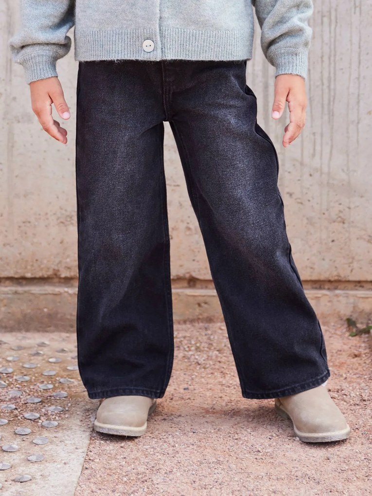 Jeans largos, para menina ganga black