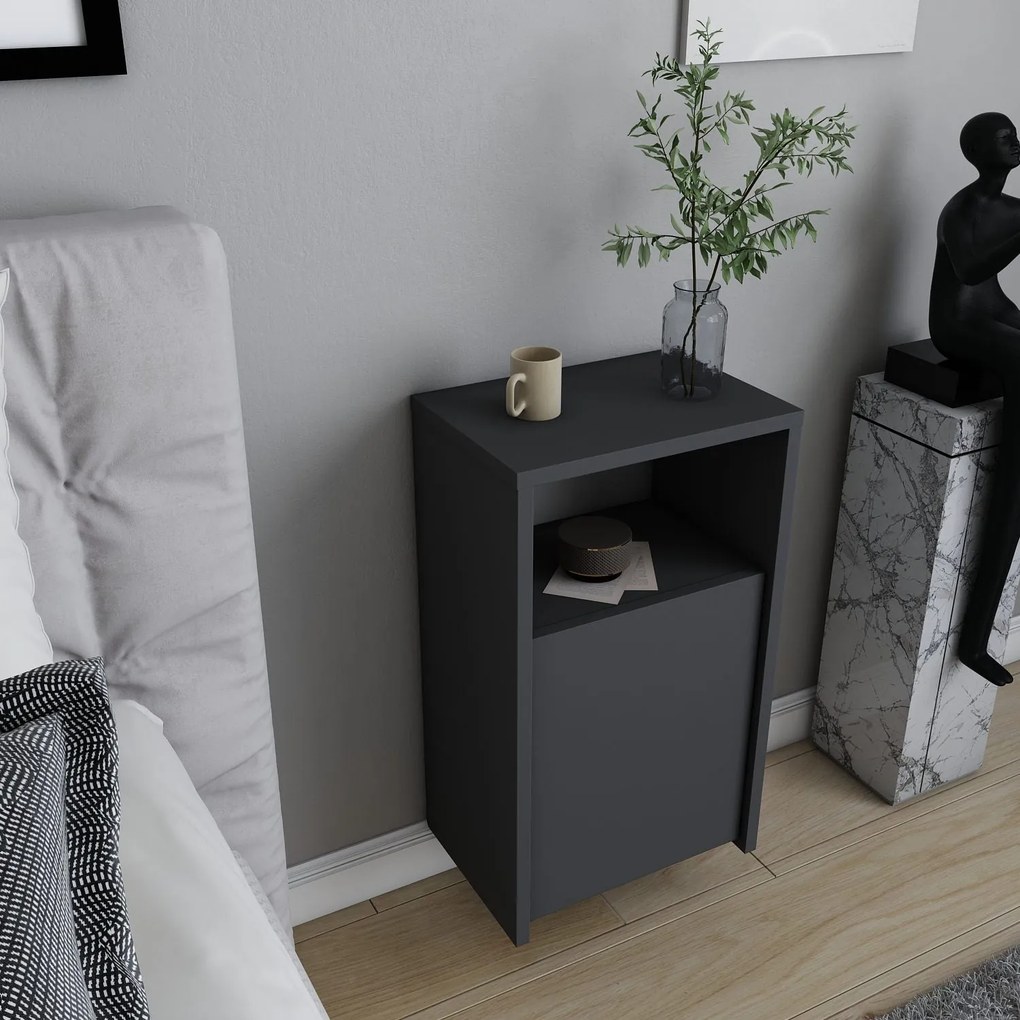 Mesa de Cabeceira Carlin – Antracite – 36 x 25,3 x 61,4 cm