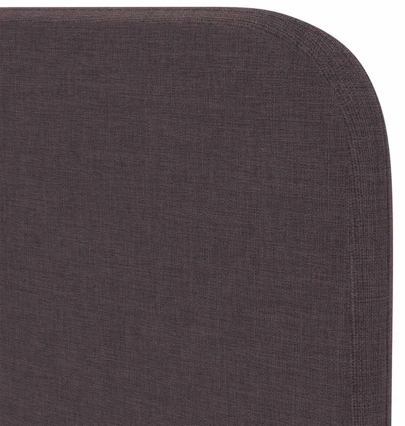 Arestas de Cabeceira 2 pcs Quadradas de Tecido Castanho Escuro