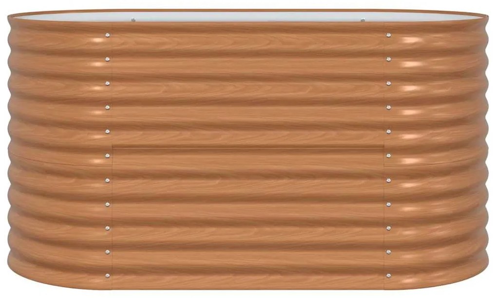 Cama de Jardim Elevada Café com Aparência de Madeira 160x80x81 cm de A