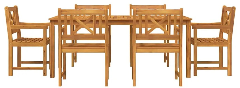 Conjunto de Jantar para Jardim 7 pcs 180 x 90 x 75 cm