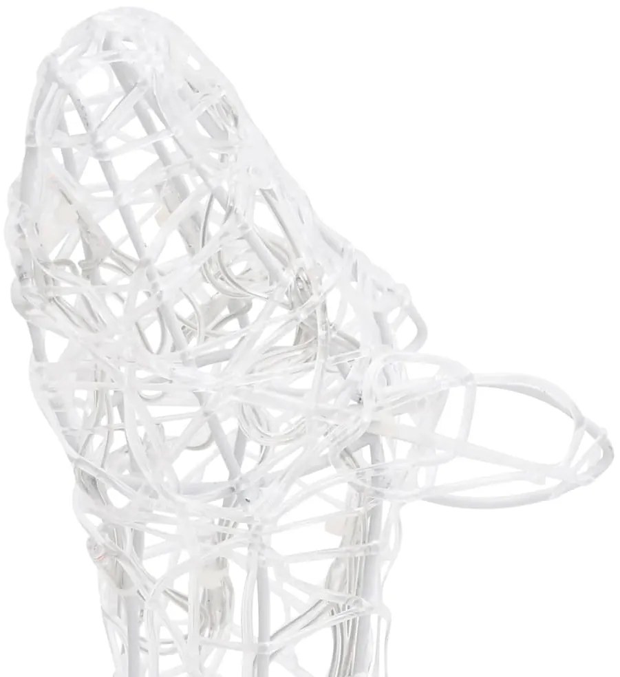 Família de renas decorativa 300 luzes LED acrílico branco frio