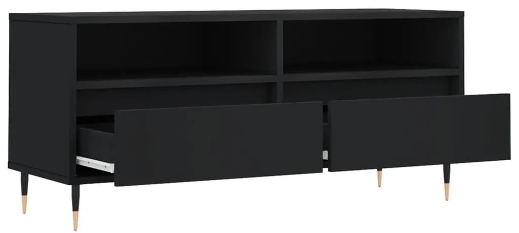 Móvel de TV 100x34,5x44,5 cm derivados de madeira preto