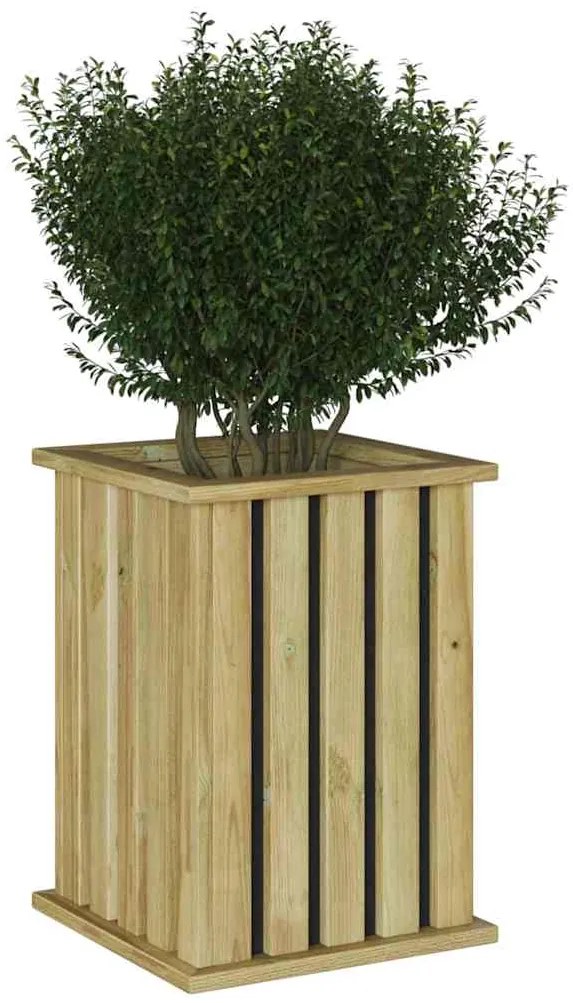Jardineira com Forro, 33 x 33 x 45 cm, de madeira de pinho