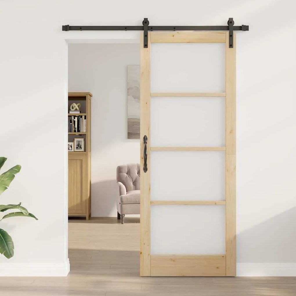 Porta Deslizante vidaXL com Conjunto de Hardware 'ORKDAL'83x211 cm