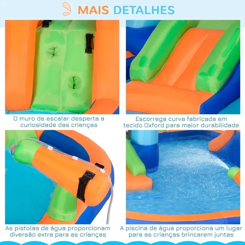 Parque Aquático / Castelo Insuflável para Crianças de 3-8 Anos com Esc