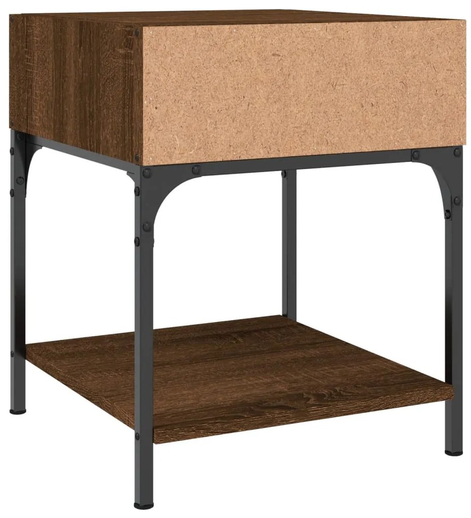 Mesas cabeceira 2pcs 40x41x50cm deriv.madeira carvalho castanho