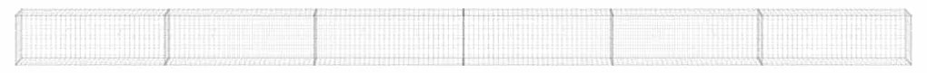Muro gabião com tampas aço galvanizado 900x30x50 cm