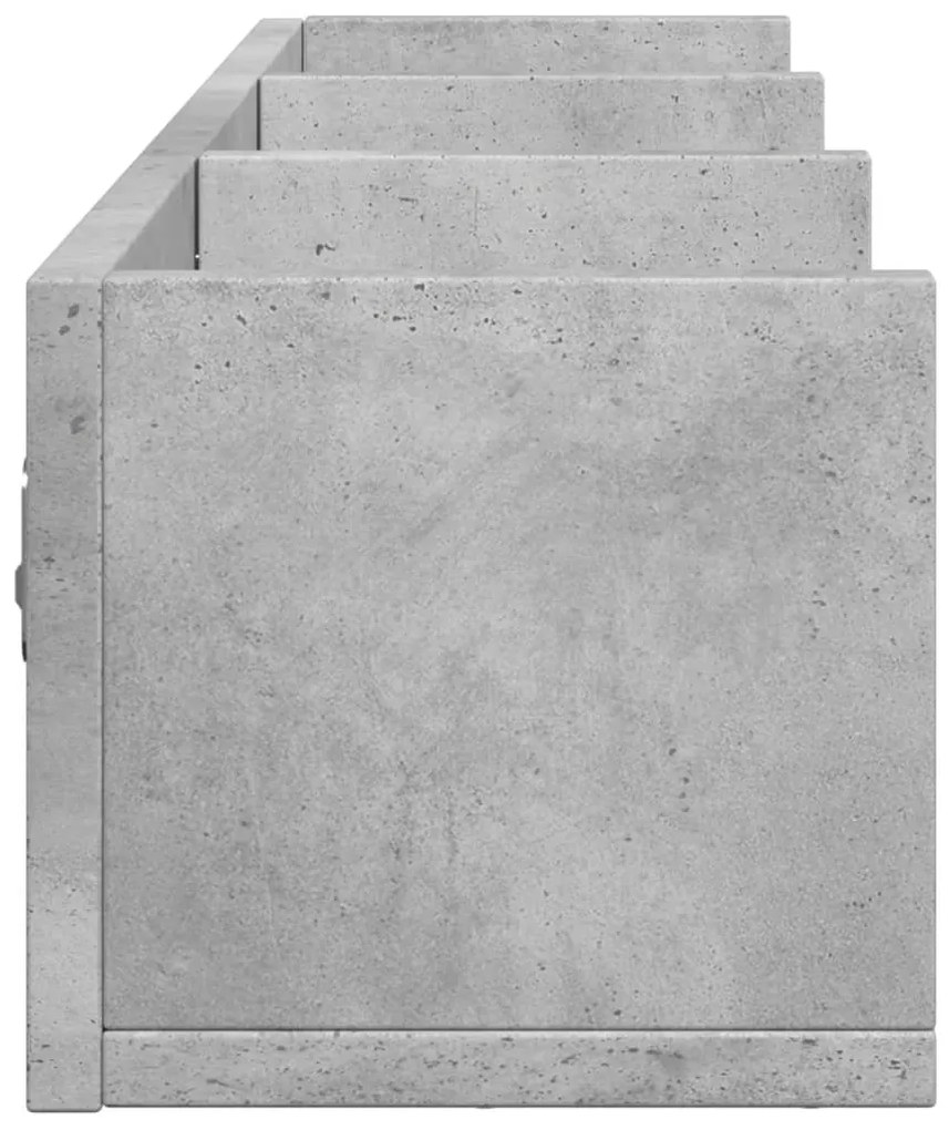 Armários parede 2 pcs 75x18x16,5cm deriv. madeira cinza cimento