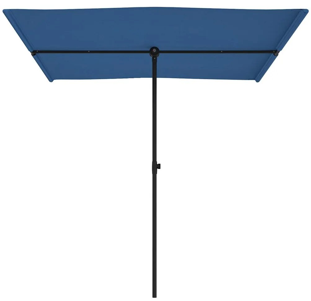 Guarda-sol de jardim c/ poste de alumínio 2x1,5 m azul-ciano