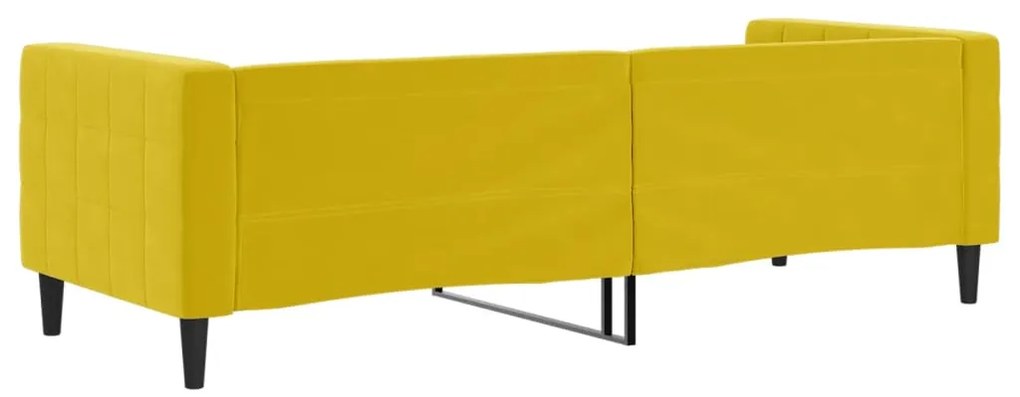 Sofá-cama 80x200 cm veludo amarelo