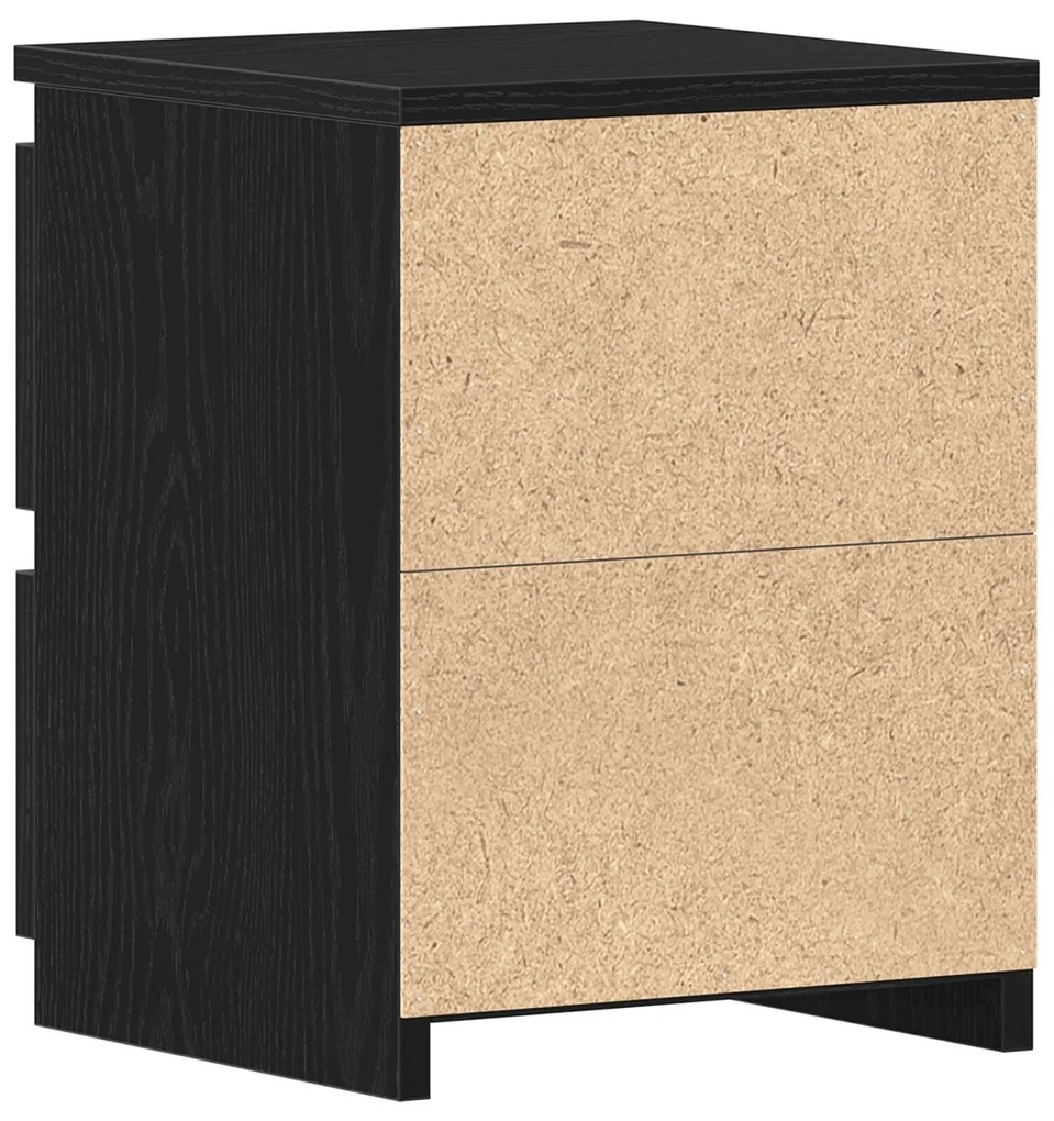 Camas de cabeceira vidaXL com gavetas 2 pcs Carvalho Preto 30x30x40 cm