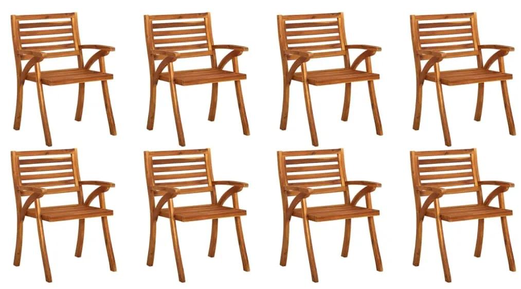 Cadeiras de jardim 8 pcs madeira de acácia maciça