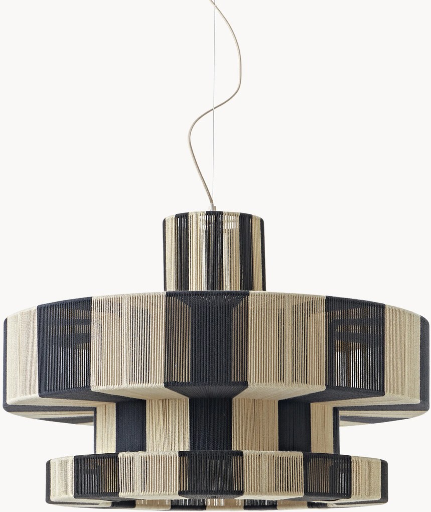 Candeeiro suspenso grande em fio de linho Lace