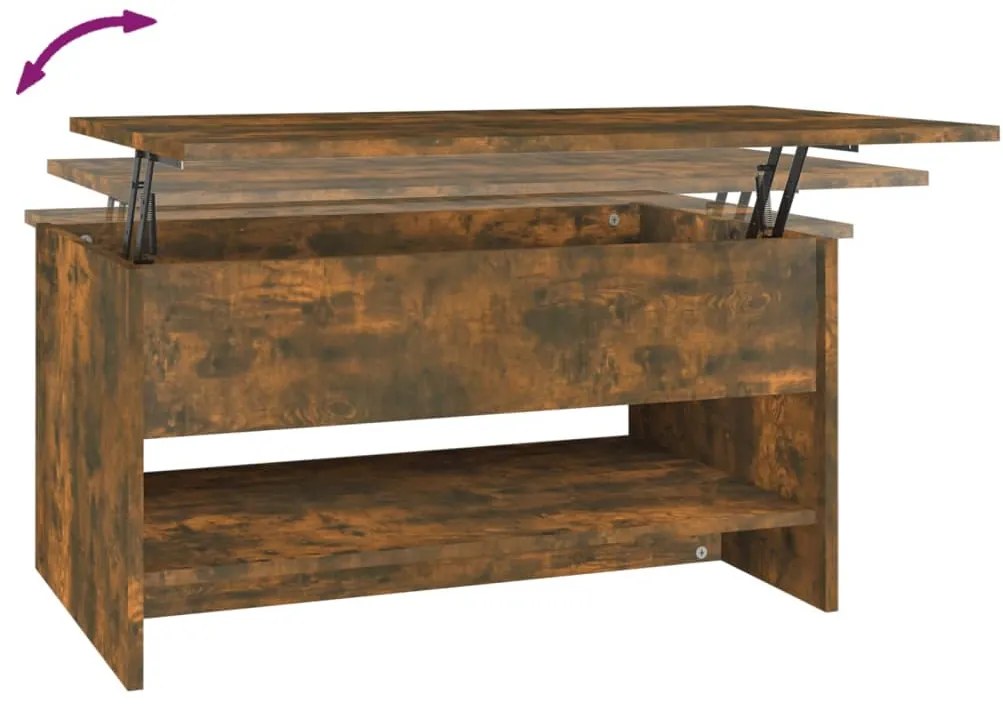 Mesa de centro 80x50x40 cm derivados de madeira carvalho fumado