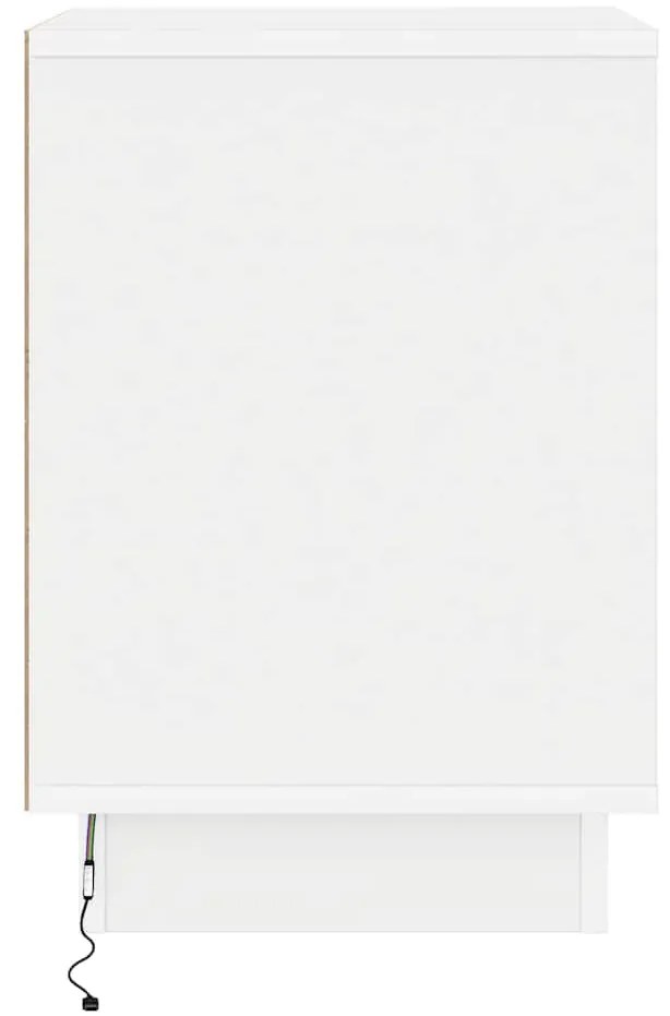 Criado-mudo com Luzes LED Branco 39x34,5x50 cm