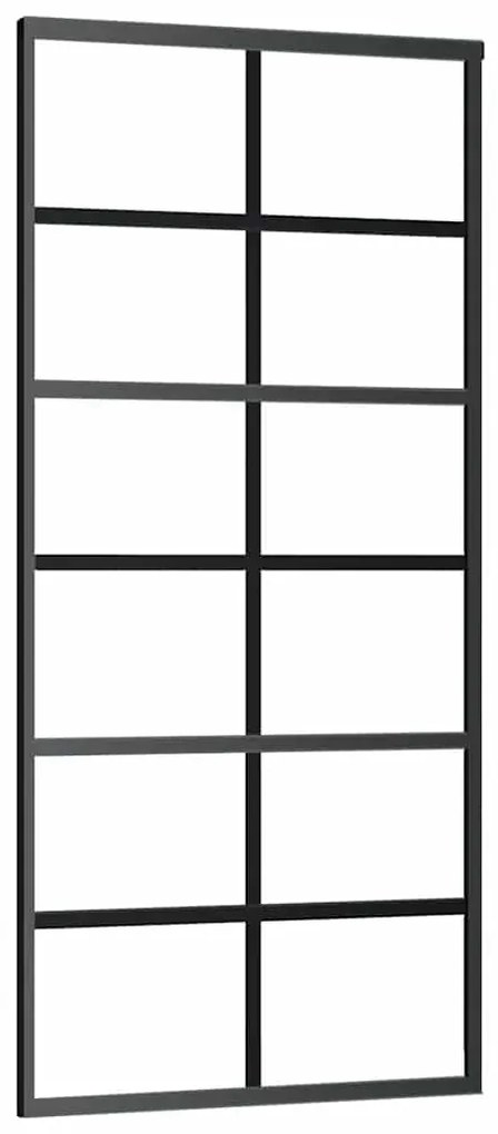 Porta deslizante c/ conj. ferragens 90x205cm vidro ESG preto