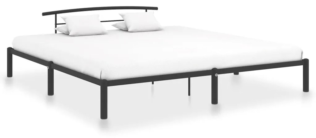 Estrutura de cama 200x200 cm metal preto