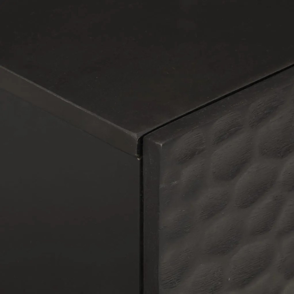 Mesas de cabeceira 2 pcs 40x33x46 cm mangueira maciça preto