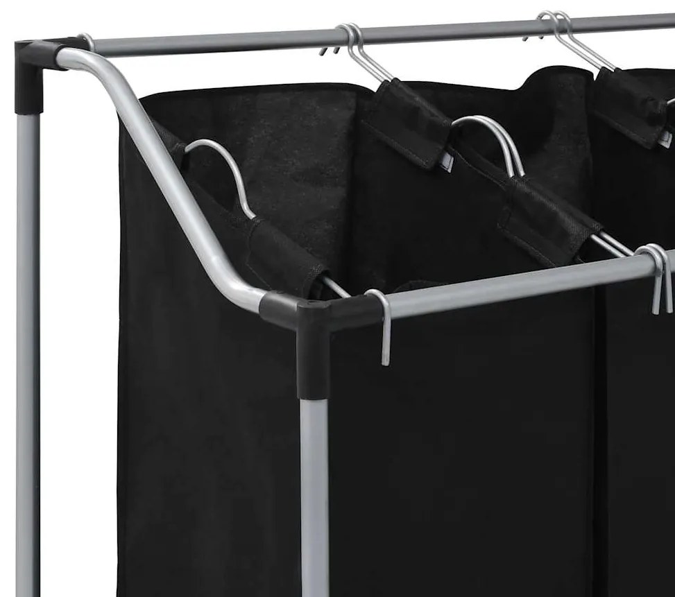 4 x cesto saco para roupa preto