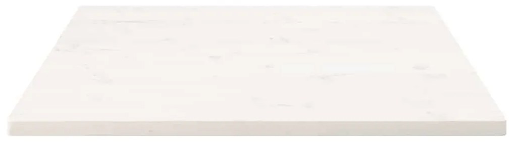 Tampo de mesa quadrado 70x70x2,5 cm pinho maciço branco