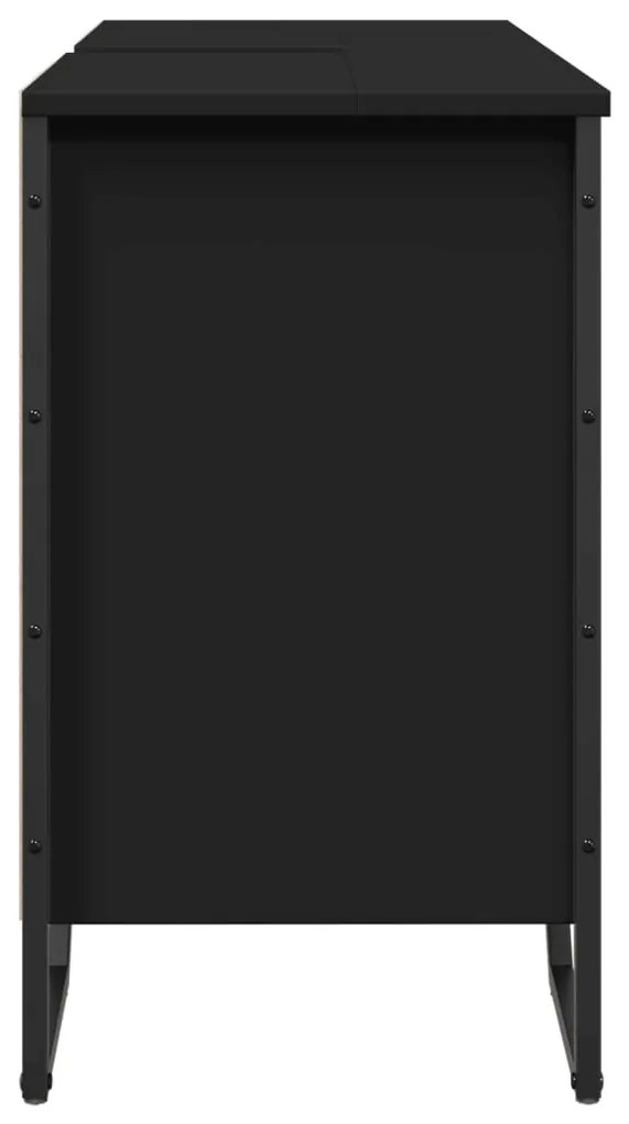 Móvel para lavatório 91x35x60 cm derivados de madeira preto