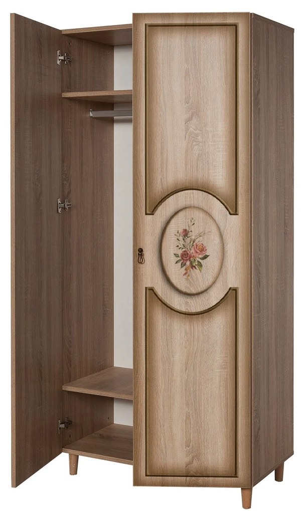 Roupeiro Stil – Carvalho Sonoma – 90 cm x 192 cm x 52 cm
