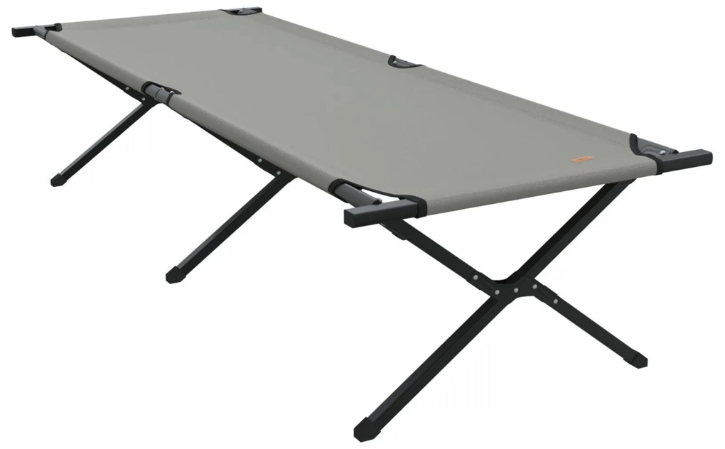 Cama de Sol Dobrável com Bolsa de Transporte Cinza 600D Tecido Oxford