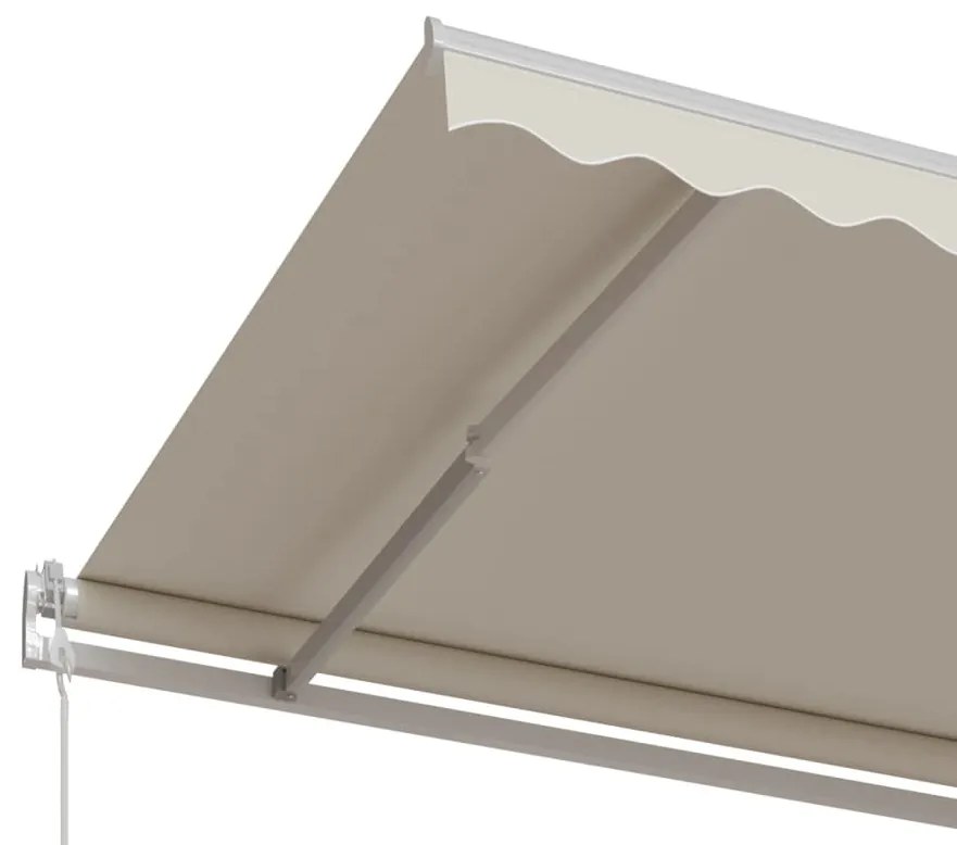 Toldo retrátil automático 500x350 cm cor creme