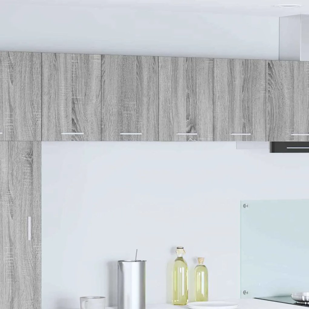 vidaXL Armário suspenso Riga Cinza Sonoma e Branco 60 x 31 x 40 cm