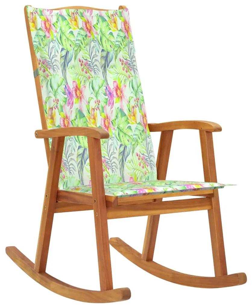 3064191 vidaXL Cadeira de baloiço com almofadões madeira de acácia maciça