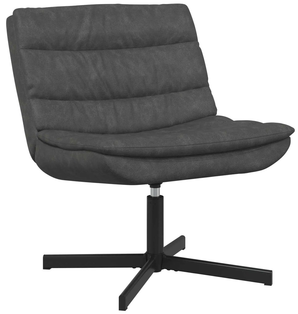 vidaXL Cadeira giratória Preto 63 x 75 x 76 cm PU Antigo