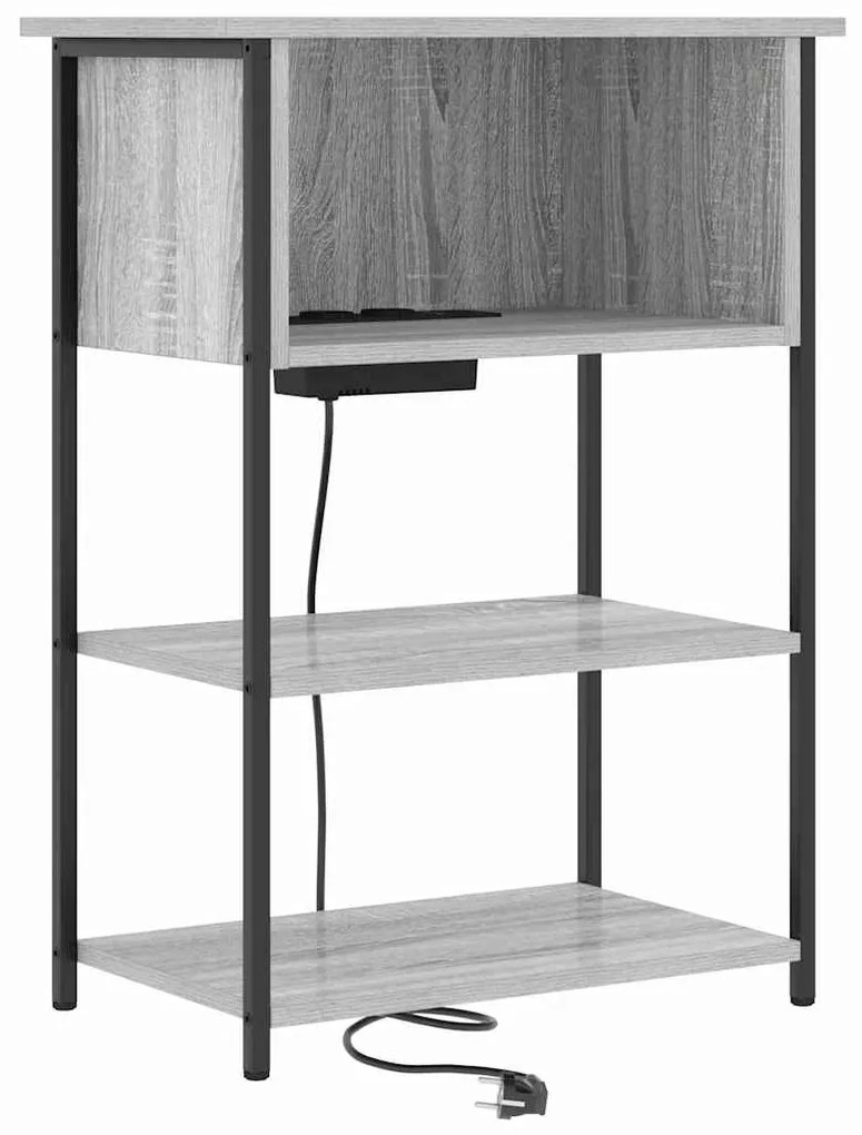 Armário de Cabeceira Sonoma cinzento 55 x 31 x 76 cm