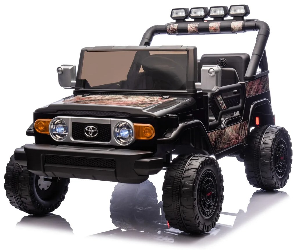 Carro elétrico para crianças Toyota FJ Cruiser XXL 24V 4x4, licença oficial (dois lugares), bateria de lítio portátil, chassis alto, suspensão traseir