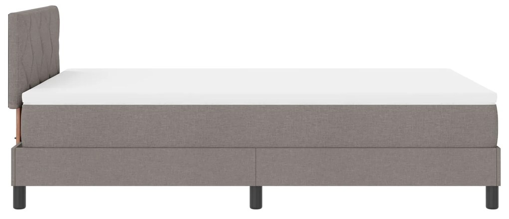 Cama Box com Colchão Taupe 120x190 cm Tecido