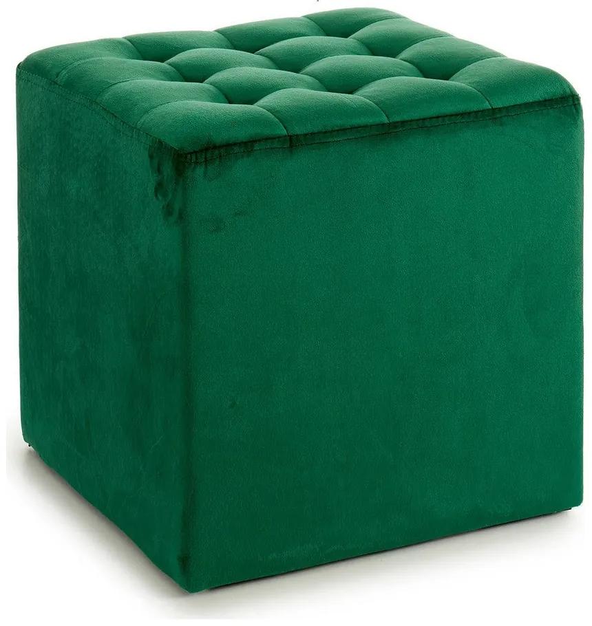 Puff Verde Veludo (35 x 35 x 35 cm)